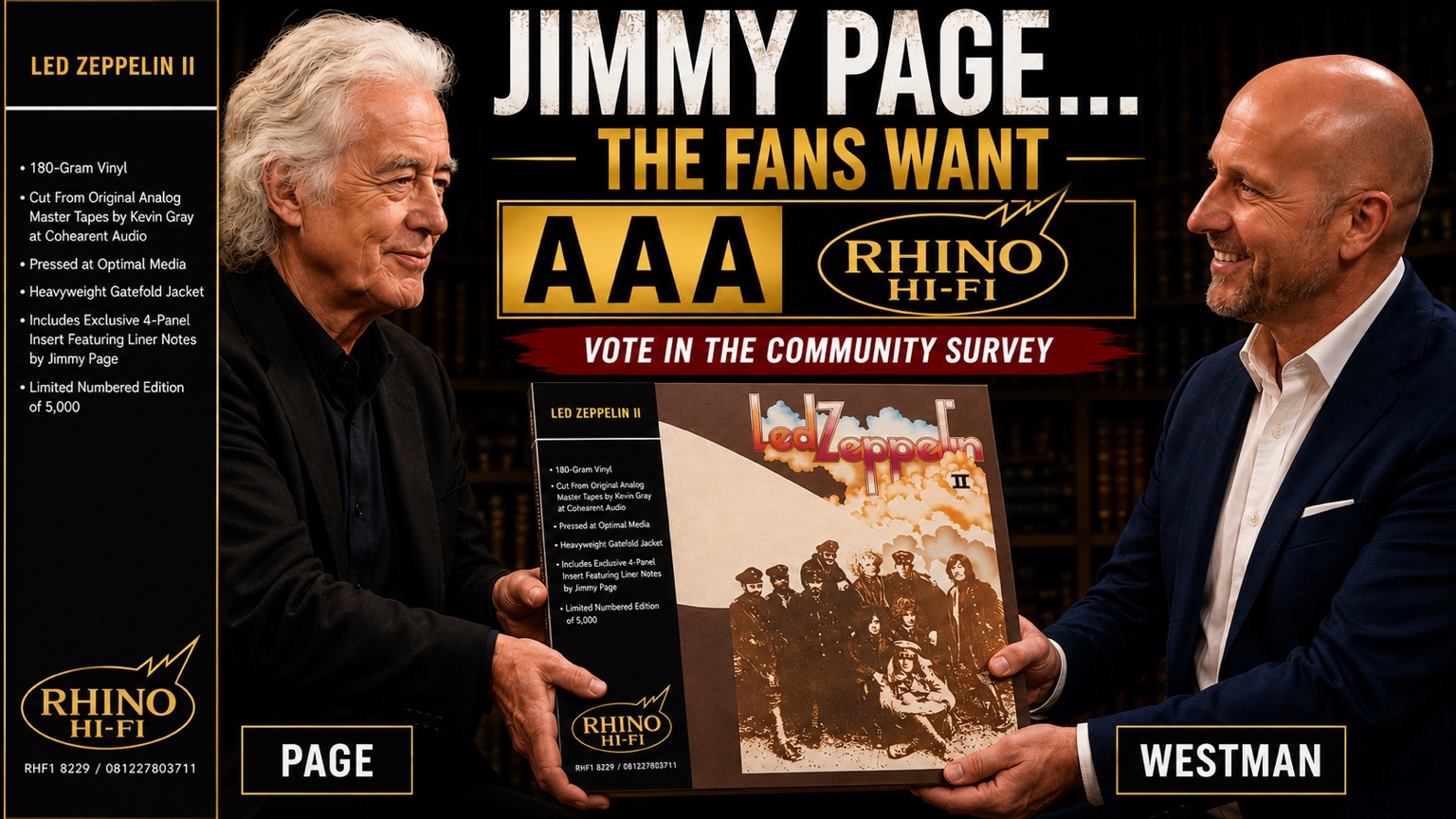 Jimmy Page Led Zeppelin AAA survey